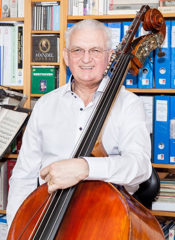 Chris Makin with his double bass